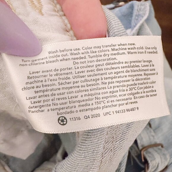 Oshkosh Overalls Lace Denim Jeans Pants - Picture 6 of 6